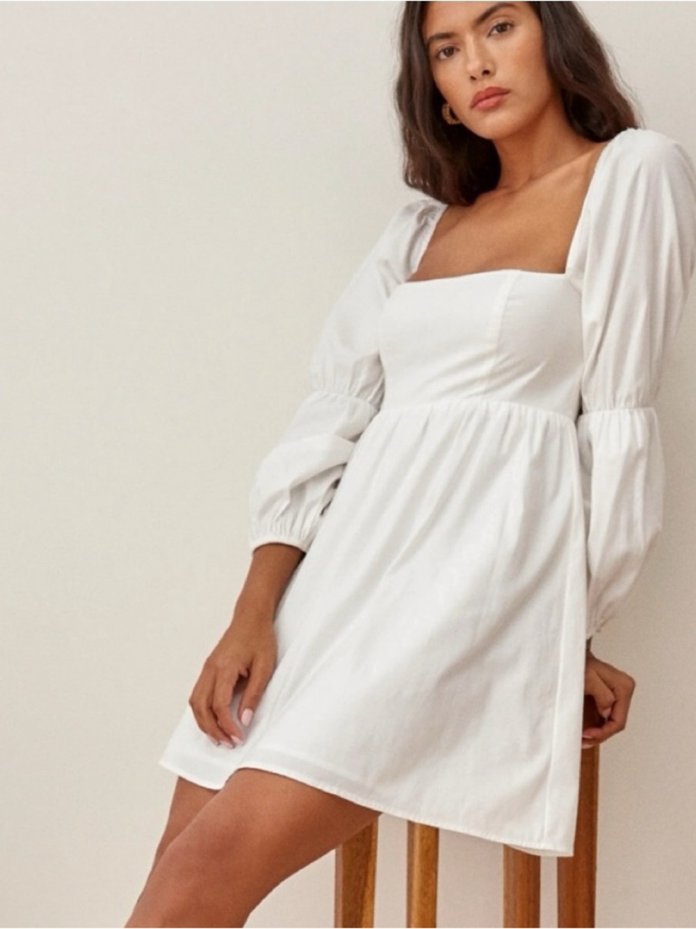 Reformation White Michaela Mini Dress size 4